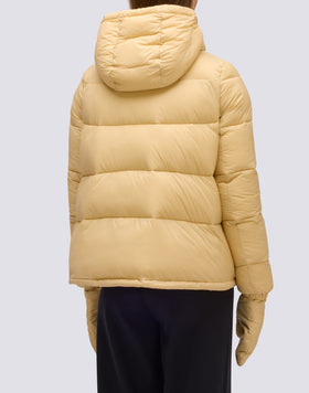 WOMEN'S SHORT PADDED DOWN JACKET WITH HOOD
