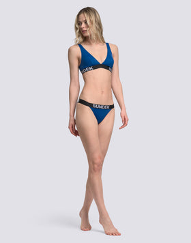 SARITA - SLIP SGAMBATO CON ELASTICO LOGO JACQUARD