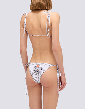 ANITA -  BIKINI SLIP CON FIANCHI REGOLABILI STAMPA ROSE DE JOIE