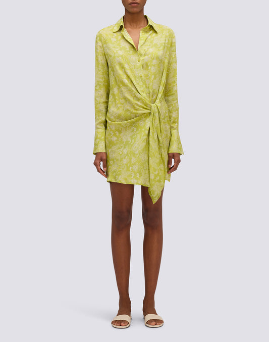 ROBE CHEMISE POUR FEMME EN VISCOSE MOTIF HIBI PAISLEY