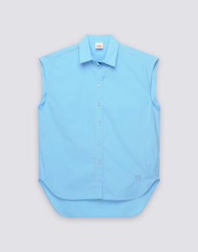 CAMICIA DONNA SMANICATA IN COTONE POPELINE