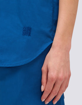 WOMEN'S SLEEVELESS SHIRT IN POPLIN COTTON