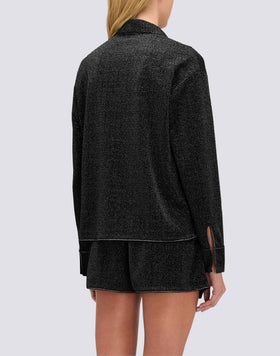 CAMICIA A MANICHE LUNGHE DONNA IN LUREX