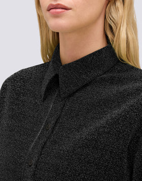 CAMICIA A MANICHE LUNGHE DONNA IN LUREX