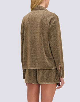 WOMEN'S LONG-SLEEVED LUREX SHIRT