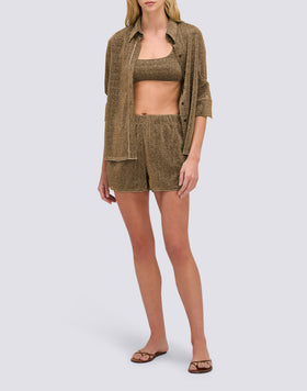 WOMEN'S LONG-SLEEVED LUREX SHIRT