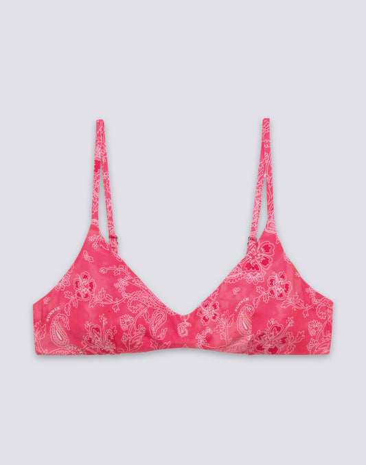 LAUDERDALE - TOP DE BIKINI BRALETTE CON ESTAMPADO HIBI PAISLEY BANDANA
