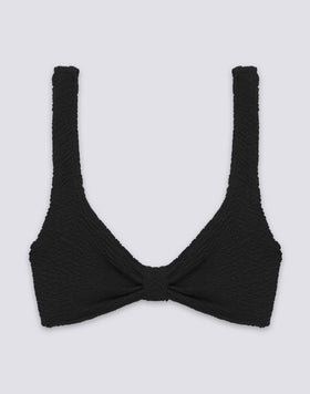 EMBOSSED FABRIC BRA TOP