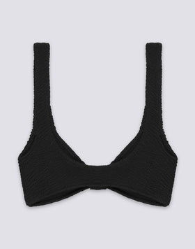 EMBOSSED FABRIC BRA TOP