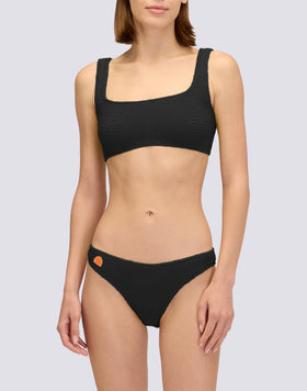EMBOSSED FABRIC BRA TOP