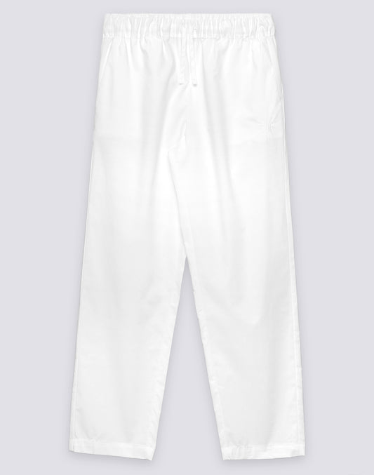 PANTALONI LUNGHI DONNA A SIGARETTA IN COTONE POPELINE