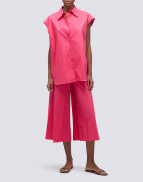 PANTALONES PALAZZO DE POPELINA