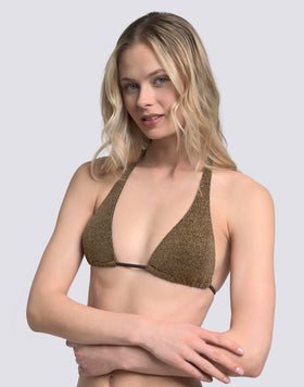 TOP A TRIANGOLO AMERICANO IN LUREX