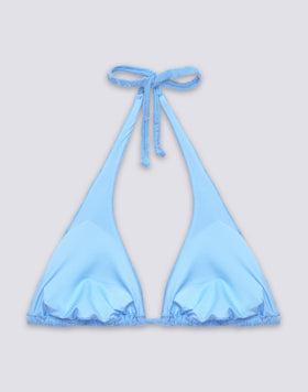 HILA - TOP DE BIKINI TRIANGULAR AMERICANO DE FELPA CON MOTIVO FLORAL JACQUARD