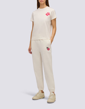 T-SHIRT FEMME COUPE RÉGULIÈRE AVEC FLEUR