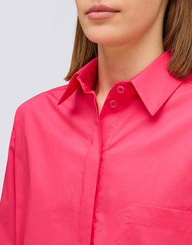 CAMISA DE POPELINA DE MANGA LARGA