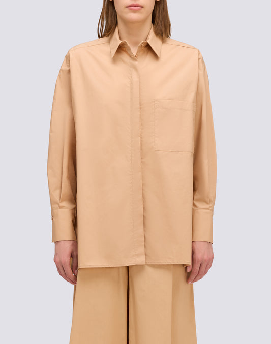 CAMISA DE POPELINA DE MANGA LARGA