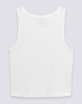 RIBBED TANK TOP WITH EMBROIDERED LOGO