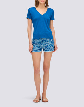 HIBI PAISLEY PATTERNED WOMEN'S SHORTS