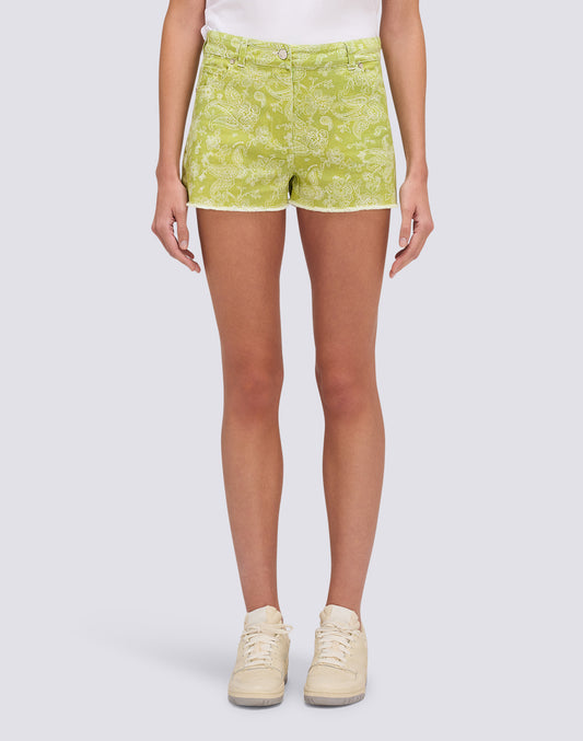 HIBI PAISLEY PATTERNED WOMEN'S SHORTS