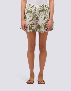 SHORT SEMIELÁSTICO ESTAMPADO TROPIC SAVANA