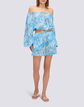 SHORT SEMI-EXTENSIBLE IMPRIMÉ FLEUR DE JOIE