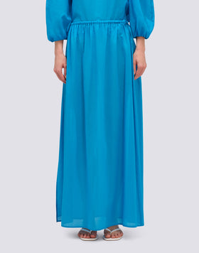 FALDA LARGA DE VOILE DE ALGODÓN