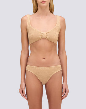 SLIP À COUTURE BASSE EN TISSU GAUFRÉ