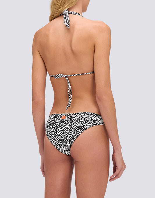 VEGA - Braguita de bikini culotte con estampado de cebra