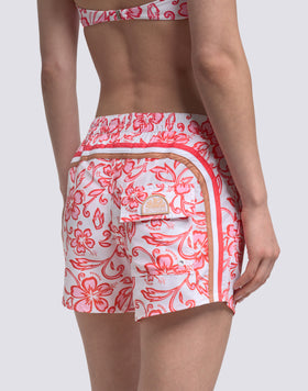 COAST - PANTALONCINO MARE REPREVE® CON STAMPA HIBISCUS SK23