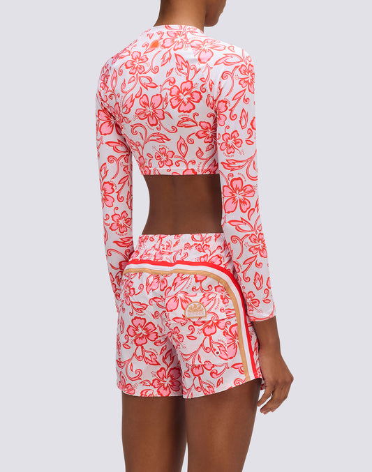 COAST - PANTALONCINO MARE REPREVE® CON STAMPA HIBISCUS SK23