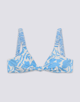 SCARLETT - PATCHY FLOWERS PRINT BRALETTE BIKINI TOP