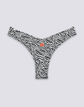LOREN - SLIP BIKINI SGAMBATO CON FANTASIA ZEBRATA