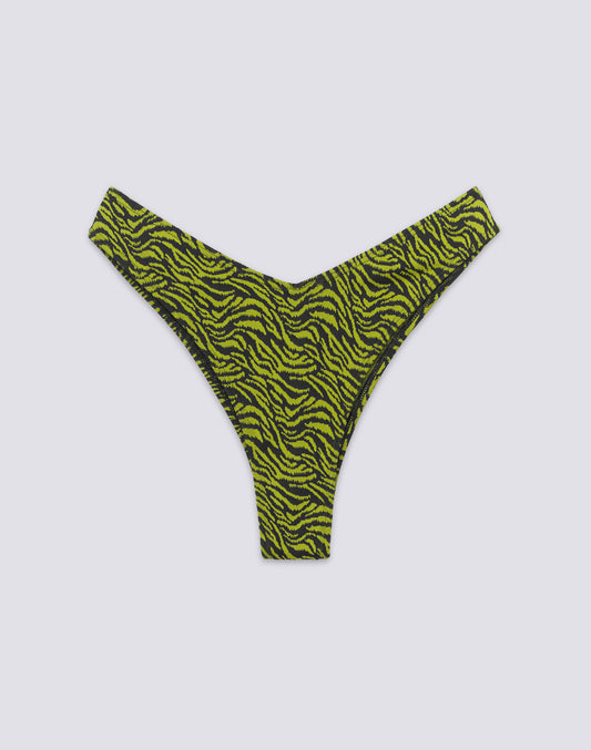 LOREN - SLIP BIKINI SGAMBATO CON FANTASIA ZEBRATA