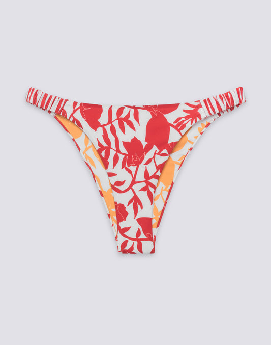 HALLE - BIKINI SLIP A VITA FISSA PATCHY FLOWERS