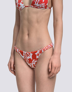 HALLE - BIKINI SLIP A VITA FISSA PATCHY FLOWERS