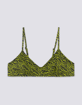 ELODIE - BRALETTE BIKINI TOP WITH ZEBRA PATTERN
