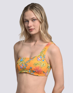 BIKINI TOP MONOSPALLA STAMPA SWEET PARROT