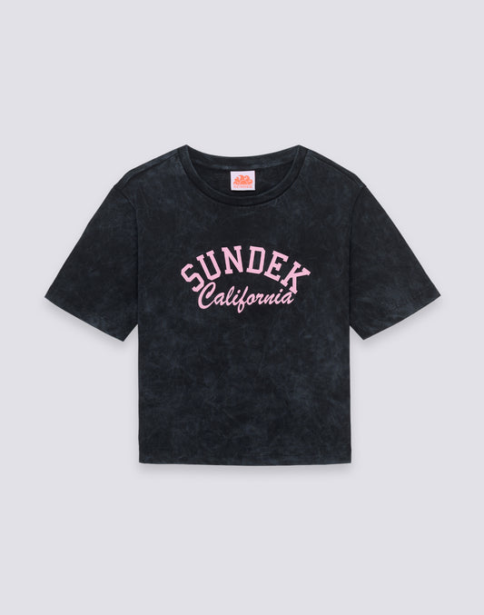 T-SHIRT DONNA CROPPED VINTAGE WASH