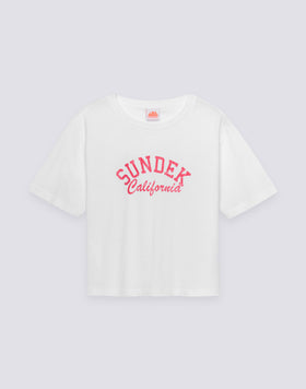 T-SHIRT CROP VINTAGE WASH POUR FEMME