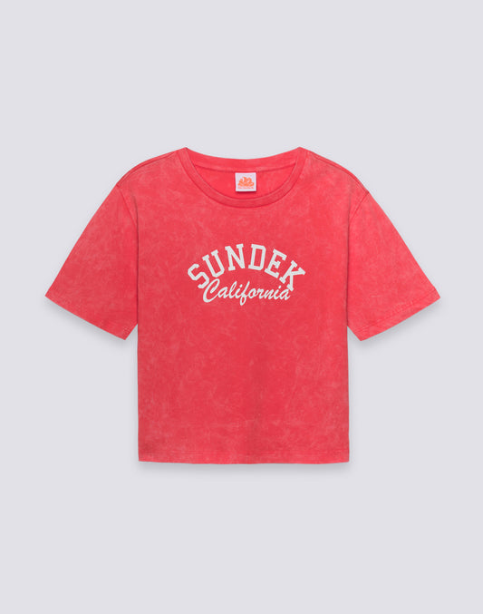T-SHIRT DONNA CROPPED VINTAGE WASH