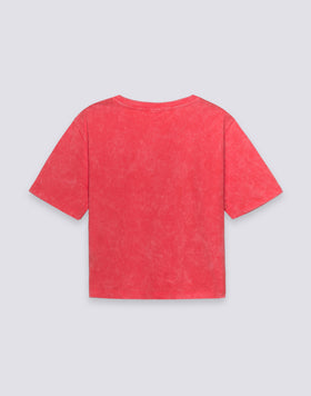 CAMISETA CROPPED DE MUJER CON LAVADO VINTAGE