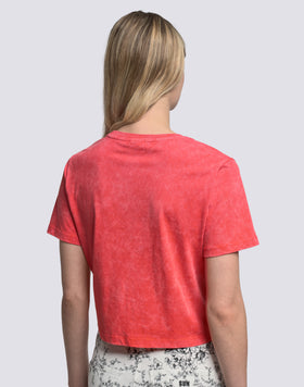 T-SHIRT DONNA CROPPED VINTAGE WASH