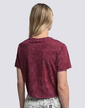 T-SHIRT DONNA CROPPED VINTAGE WASH