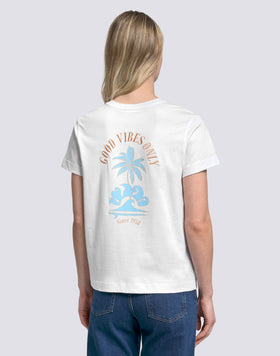 T-SHIRT DONNA STAMPA GOOD VIBES ONLY