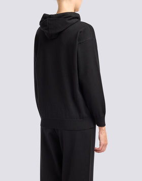 FELPA DONNA IN MAGLIERIA CON LOGO RICAMATO