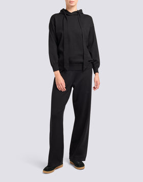 FELPA DONNA IN MAGLIERIA CON LOGO RICAMATO