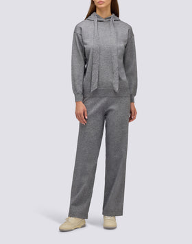 FELPA DONNA IN MAGLIERIA CON LOGO RICAMATO