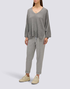 MAGLIONE DONNA IN LANA CON SCOLLO A V