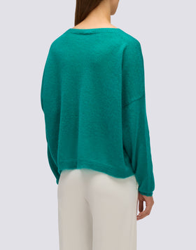 JERSEY DE MOHAIR DE CUELLO REDONDO PARA MUJER